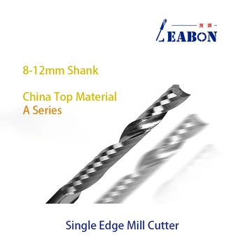 8mm 10mm 12mm SHK 1 Flauta Espiral Moinho Cortador China Material de Topo do Router do CNC de Bits para Acrílico ABS Tábua de Madeira