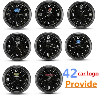 Alta precisão de carro, relógio relógio luminoso para a Opel, Seat Ford, Nissan, KIA Renault MINI e outro com 42 logotipo do carro relógio interiores
