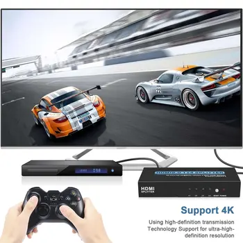 HDMI 1x4 Splitter 3D Ultra HD 4Kx2K@60Hz 18Gbps HDCP2.2 1in4 4 Forma Splitter HDMI Para HDTV e Alta definição Monitor