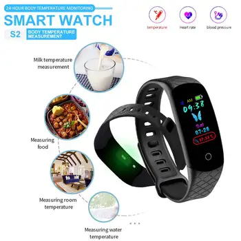 Moda Impermeável Desportivo multifunções, Smart Watch Eletrônica do Esporte Relógio de Pulso Para Android, IOS Praça Inteligente Pulseira