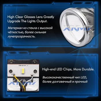 Bi LED Lente Mini H4 9003 Projetor de LED Farol Lentes Canbus Livre de erros Lente 1.5 Automático Luzes do Carro de Acessórios de Moto Tuning