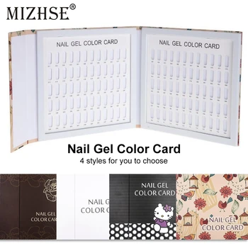 MIZHSE Nail Art Ferramenta Profissional de Unhas de Gel polonês Dicas de Mostrar a Cor de Exibição do Cartão de Profissionais 120 Cores a Coleta de Álbuns