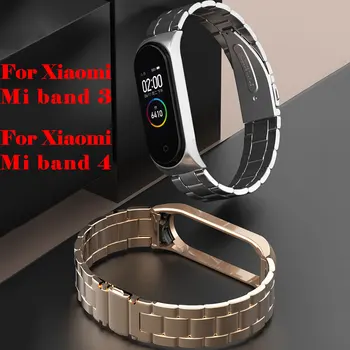 UTAI Xiaomi Mi banda 3/4 Pulseira de aço Inoxidável, pulseira de Substituir a cinta de Metal escudo protetor Para mi band 3 4 pulseira