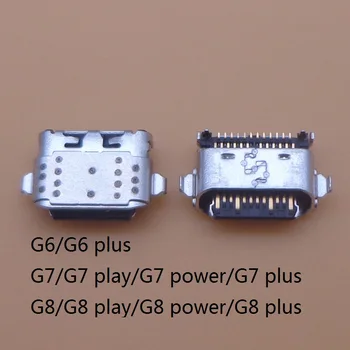 100pcs micro usb carregar tomada do carregador plugue do conector dock porta de soquete para motorola moto g6 g7 g8 + electricidade + G8 Jogar XT