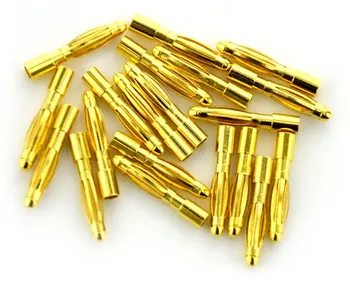Toda a Venda de 2,0 mm de Ouro Tom de Metal RC Bala de Banana Plug Conector Macho Fêmea Para ESC Bateria do Motor (50 pares) 200pcs/monte 100pair