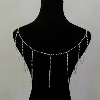 Moda Sexy Longo Colar de ombro corrente pingente Boêmio ombro cadeia de mulheres declaração de moda, de jóias de corpo de Jóias de Noiva