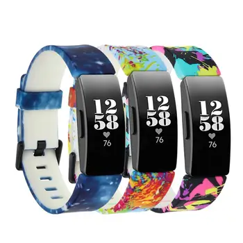 3 Pack Faixas de Relógio Para o Fitbit Inspirar RH Pulseira de Silicone Pulseira de Relógio de Banda Para o Fitbit Inspirar Smartwatch Acessórios