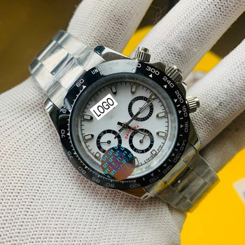 Moda relógio de Mostrador Branco AAA Relógio de Marca de Homens do Dia-Tona Automática U1 Fábrica de Safira Glassall Sub-Dial Funciona