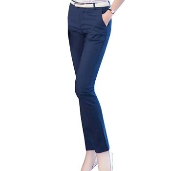 Mulheres Lápis Calças 2019 Outono De Cintura Alta Senhoras Office Calça Casual Feminino Slim Bodycon Calças De Elástico Pantalones Mujer