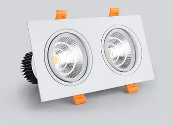 1pcs de poupança de Energia Recessed DIODO emissor de luz Dobro Dimmable emissor de luz Downlight do COB 7w 20w 30W do Ponto do DIODO emissor de luz da decoração do Teto da Lâmpada AC 110V 220V