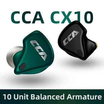 CCA CX10 Bluetooth 5.0 TWS In-Ear Monitor de Fone de ouvido 1BA+4DD Híbrido Unidade do Driver APARELHAGEM hi-fi Fone de ouvido sem Fio Sport Estéreo Jogo Earbud CX4