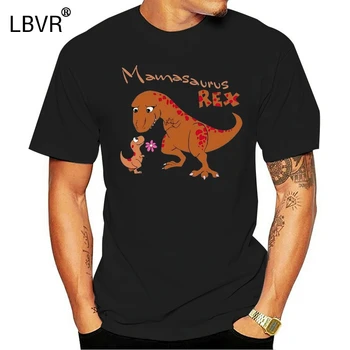 Inktastic Mamasaurus Rex Mãe Dia das Mulheres Plus Size T-Shirt Mamãe Dinossauro Garoto de Algodão Personalizar T-Shirt