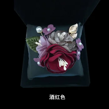 Moda Tecido Broche de Flor coreano Pérola Cardigan Suéter Pin de Lapela do Terno Broche de Jóias de Casamento para as Mulheres, Roupas, Acessórios