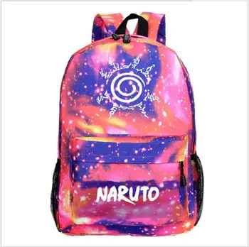 Naruto Clã Uchiha Sasuke Galaxy Espaço Mochila mochilas Escolares para Meninas Adolescentes, Meninos de Moda Backpack do Laptop Casual Sacos de Viagem