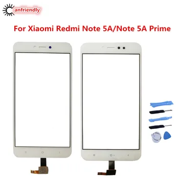 Para Xiaomi Redmi Nota 5A 5 UM Primeiro-Reparo da Tela de Toque Substituição do Painel de Acessórios de Telefone de Vidro Para Xiaomi Redmi Note5A Prime