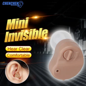 Micro Ouvido, prótese Auditiva Mini CIC sem Fio de aparelhos Auditivos Para Idosos Surdos Invisível Amplificador de Som Invisível Dispositivo de Audição