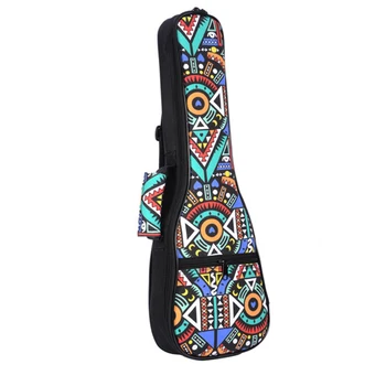 Dupla Alça De Mão Folk Ukulele Levar Saco De Algodão Acolchoado Do Caso Para Ukulele Partes De Guitarra Acessórios,Azul-Grafite