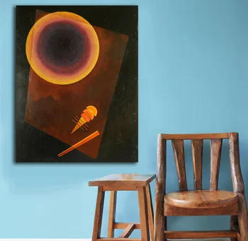 Kreis Círculo com Marrom Vasily Kandinsky Tela de Pintura Para Sala de estar, Decoração, Pintura a Óleo Sobre Tela, Pintura de Parede