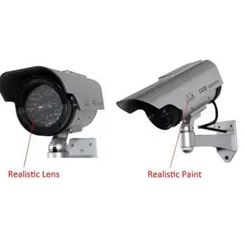 Solar LED de Alimentação de CCTV Câmera de Segurança Falsa Exterior da Câmera Manequim de Vigilância