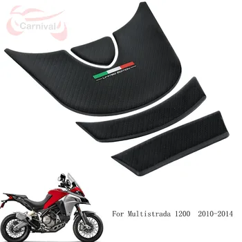 Ajuste para a Ducati Multistrada 1200 2010 11 12 13 14 Tanque 3D Gel Protetor de Design 3D em Fibra de Carbono Adesivo do Tanque de Combustível