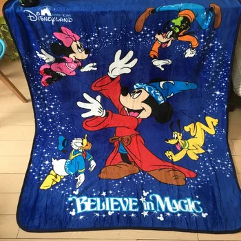 A Disneyland Azul Royal, Coral do Fleece 120x150cm Mickey Mouse Cobertor Jogar para as Crianças na Cama/Berço/Sofá/Avião