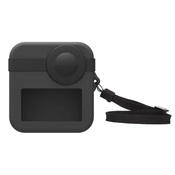 Protetor para Gopro max, Protetora de silicone corpo de caso+ tampa da lente tampa + wirst cinta para Gopro max 360 acessórios para câmeras
