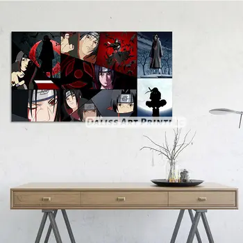 Lona Anime Naruto Uchiha itachi itachi Fotos de Decoração de Casa Pinturas Poster HD de Impressões de Arte de Parede Modular Sala de estar Enquadrado