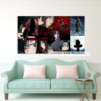 Lona Anime Naruto Uchiha itachi itachi Fotos de Decoração de Casa Pinturas Poster HD de Impressões de Arte de Parede Modular Sala de estar Enquadrado