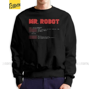 Mr Robot Programação Programador Desenvolvedor de Código Homem Camisolas de Hip-hop Algodão Gola do Pulôver Impresso Hoodies Masculino