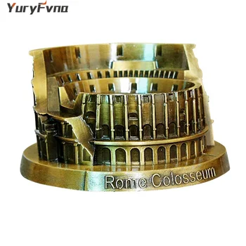 YuryFvna Metal Arquitetura Em Miniatura Bonecos Coliseu Romano Estátua Edifício De Referência Retrô, Decoração Do Figurino