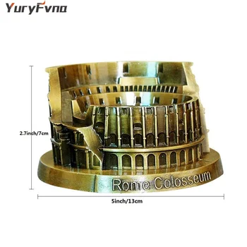YuryFvna Metal Arquitetura Em Miniatura Bonecos Coliseu Romano Estátua Edifício De Referência Retrô, Decoração Do Figurino