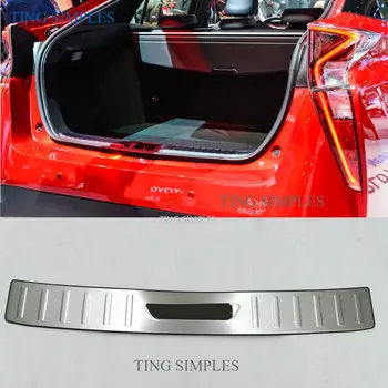 Para a Toyota Prius 50 série de 2016 - 2019 bagageira Traseira guarda Decoração de proteção de decoração, acessórios de aço inoxidável