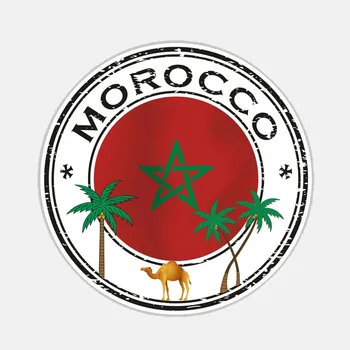 Engraçado, Criativo Marrocos Bandeira de Carro Autocolante de Decoração de Cobertura de Riscos Automóveis, Motos Acessórios do Exterior de PVC de Decalque,14cm*14cm