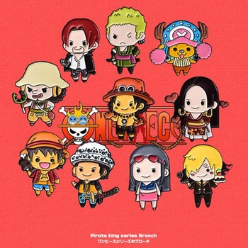 Cartoon Anime One Piece Broche De Luffy Trajes Cosplay Emblema Pin Zoro Chopper Medalha