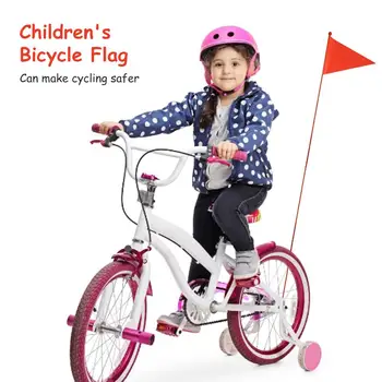 3pcs de Segurança de Bicicletas Bandeira Crianças de Bicicleta de Segurança Triangular Bandeira Com o Suporte de Montagem De Meninos Meninas rapazes raparigas Ciclismo