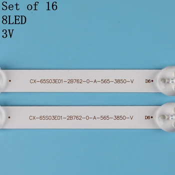 16pcs Retroiluminação LED faixa de 8 a Lâmpada para o Sony 65