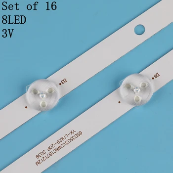 16pcs Retroiluminação LED faixa de 8 a Lâmpada para o Sony 65