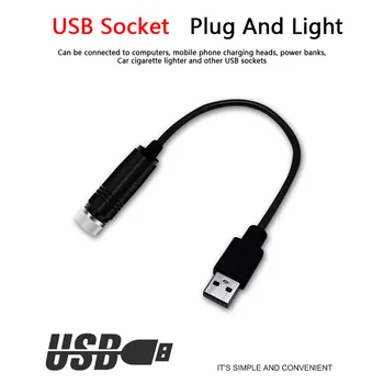 USB, a Auto Decoração Noite Galaxy Lâmpada do Teto do Carro Estrela de Luz Interior LED Mini Estrelado Laser Atmosfera Ambiente Luzes do Projetor