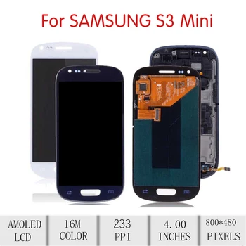 ORIGINAL Para SAMSUNG Galaxy S3 Mini LCD Touch Screen Digitalizador Assembly Para Samsung i8190 Apresentar withFrame Substituição GT-I8195