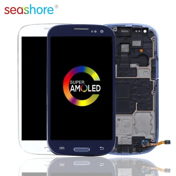 ORIGINAL Para SAMSUNG Galaxy S3 Mini LCD Touch Screen Digitalizador Assembly Para Samsung i8190 Apresentar withFrame Substituição GT-I8195