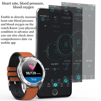 NIYOQUE Smart Watch DT98 Bluetooth Chamar o homem de IP68 Impermeável PPG frequência Cardíaca Monitorização da Pressão Arterial para Huawei Xiaomi Telefone