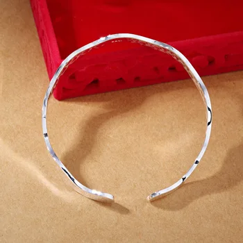 Prata 925 esterlina de moda onda de água senhoras pulseira jóias não fade barato mulheres pulseira de atacado Anti alergia