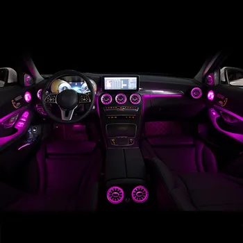 DIODO emissor de luz da saída de ar para a Mercedes-Benz W205 W213 X253 luz ambiente CA aberturas Síncrona original do carro atmosfera de luz