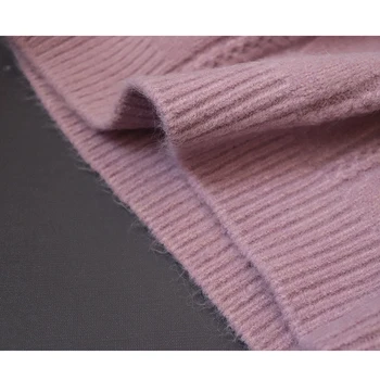 Werynica camisola mulheres 2019 Moda Cashmere Misturados Camisola de Malha de Alta Qualidade de Mulheres Tops Outono Inverno Camisolas de Gola alta