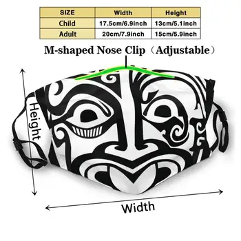 Haka Reutilizáveis Boca Máscara De Filtro Legal Kawaii Engraçado Design Personalizado Máscaras Maori Haka Grito De Guerra De Rugby Da Nova Zelândia Kiwi Tiki Okcthunder