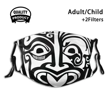 Haka Reutilizáveis Boca Máscara De Filtro Legal Kawaii Engraçado Design Personalizado Máscaras Maori Haka Grito De Guerra De Rugby Da Nova Zelândia Kiwi Tiki Okcthunder