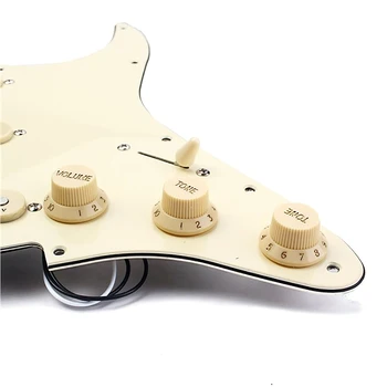 Pré-Pickguard Schrauben Conjunto Clássica Pré-Carregado SSS Pickguard Alnico V Captadores em 60 anos para Fender ST Guitarra