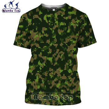 Mamba Topo 3D Leopard Impressão de Camuflagem T-Shirt Selvagem Jogo de Caça Acampamento de Verão Selva Homens Tshirt Mulheres Tees Moda Unissex Pulôver