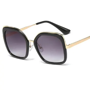 2020 Moda Oversized Quadrado da Moda dos Óculos de sol das Mulheres UV400 Retro Marca Designer Grande Armação Óculos de Sol Feminino Óculos para Senhoras