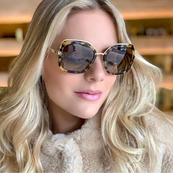 2020 Moda Oversized Quadrado da Moda dos Óculos de sol das Mulheres UV400 Retro Marca Designer Grande Armação Óculos de Sol Feminino Óculos para Senhoras